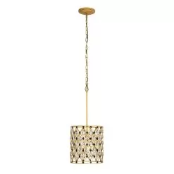 Windsor 345P01FGMB 1-Light Pendant Light - French Gold/Matte Black