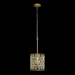 Windsor 345P01FGMB 1-Light Pendant Light - French Gold/Matte Black -Lighting Decoration Store 345P01FGMB 3