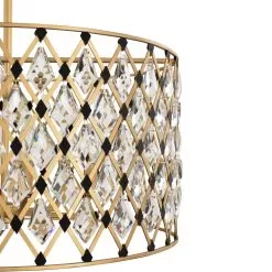 Windsor 345P06FGMB 6-Light Pendant Light - French Gold/Matte Black -Lighting Decoration Store 345P06FGMB Detail 2