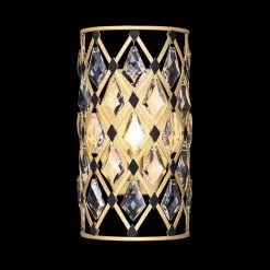 Windsor 345W01FGMB 1-Light Wall Sconce - French Gold/Matte Black -Lighting Decoration Store 345W01FGMB 3