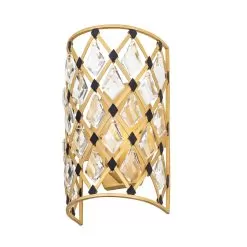 Windsor 345W01FGMB 1-Light Wall Sconce - French Gold/Matte Black -Lighting Decoration Store 345W01FGMB 4