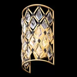 Windsor 345W01FGMB 1-Light Wall Sconce - French Gold/Matte Black -Lighting Decoration Store 345W01FGMB 5
