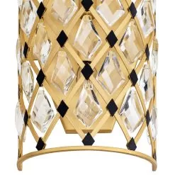 Windsor 345W02FGMB 2-Light Wall Sconce - French Gold/Matte Black -Lighting Decoration Store 345W02FGMB Detail 1