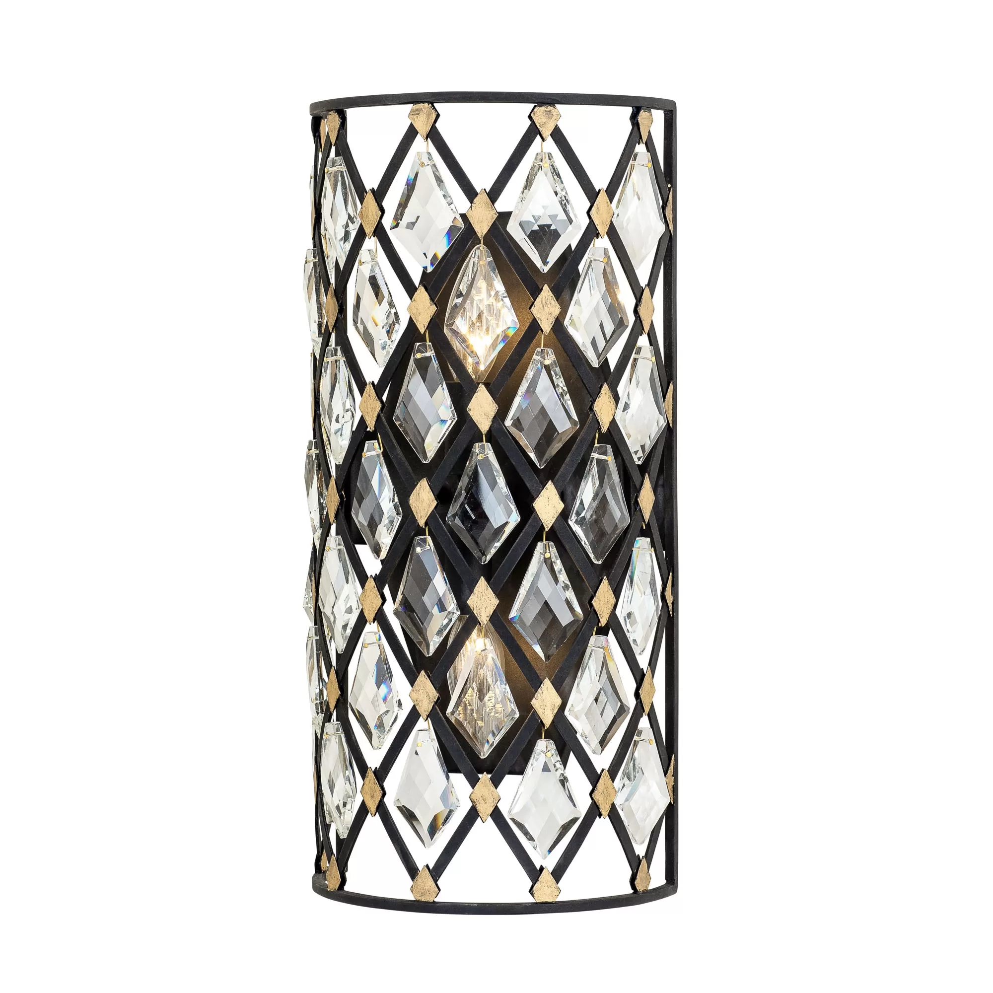Windsor 345W02SCBHG 2-Light Wall Sconce - Carbon/Havana Gold 2 Windsor 345W02SCBHG 2-Light Wall Sconce - Carbon/Havana Gold - Image 2