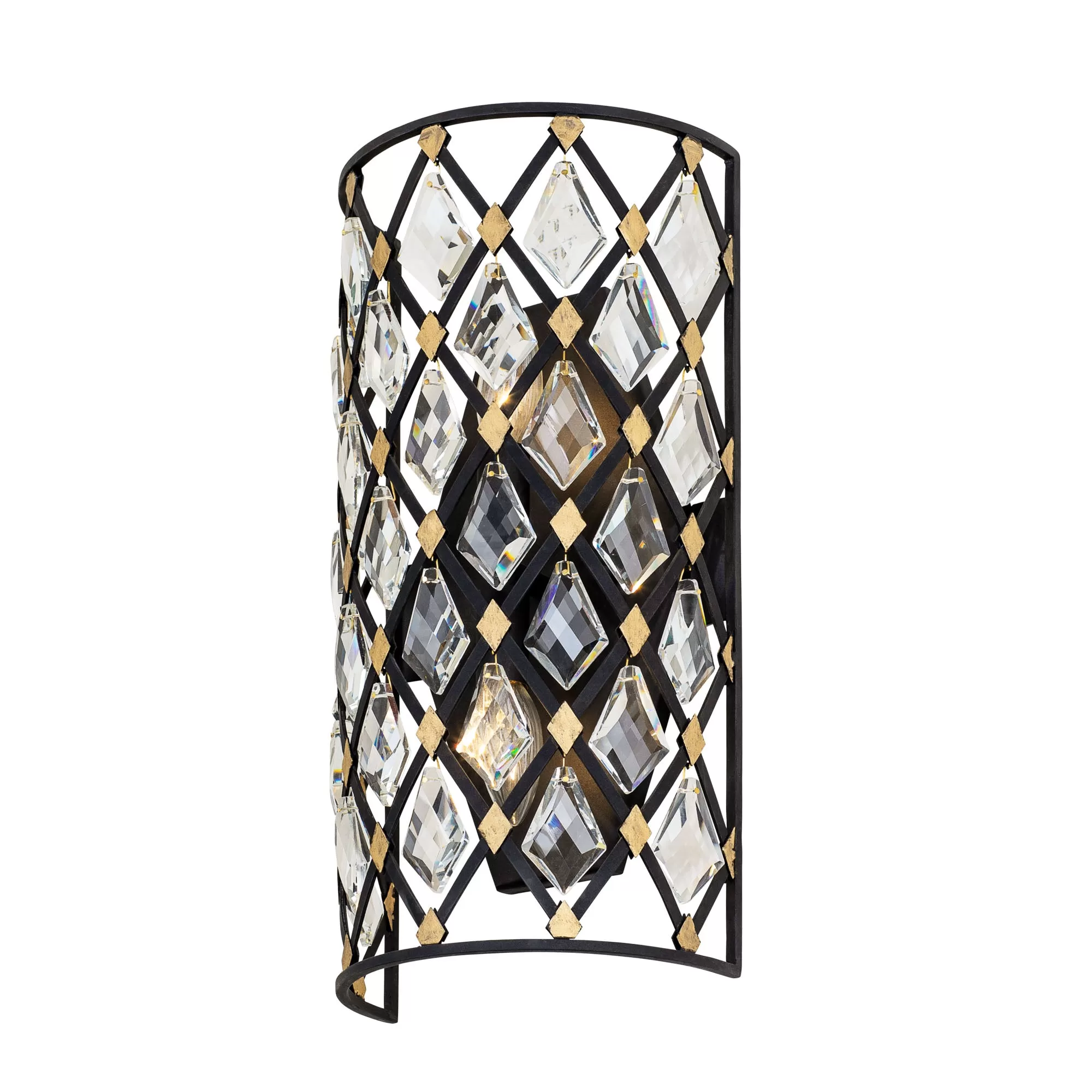 Windsor 345W02SCBHG 2-Light Wall Sconce - Carbon/Havana Gold 4 Windsor 345W02SCBHG 2-Light Wall Sconce - Carbon/Havana Gold - Image 4