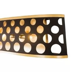 Bailey 346B04MBFG 4-Light Vanity Light - Matte Black/French Gold -Lighting Decoration Store 346B04MBFG 2