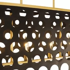 Bailey 346N06MBFG 6-Light Pendant Light - Matte Black/French Gold -Lighting Decoration Store 346N06MBFG 2