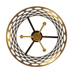 Bailey 346P03MBFG 3-Light Convertible Pendant/Semi-Flush - Matte Black/French Gold -Lighting Decoration Store 346P03MBFG 4