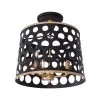 Bailey 346S03MBFG 3-Light Pendant Light - Matte Black/French Gold