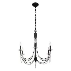 Brentwood 350C06CB 6-Light Chandelier - Carbon Black 7 Brentwood 350C06CB 6-Light Chandelier - Carbon Black -Lighting Decoration Store 350C06CB 2