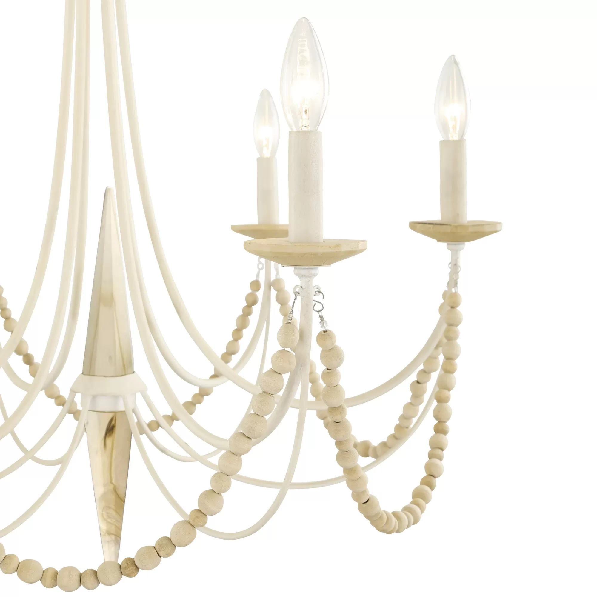 Brentwood 350C06CW 6-Light Chandelier - Country White 3 Brentwood 350C06CW 6-Light Chandelier - Country White - Image 3