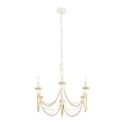 Brentwood 350C06CW 6-Light Chandelier - Country White 13 Brentwood 350C06CW 6-Light Chandelier - Country White -Lighting Decoration Store 350C06CW 6