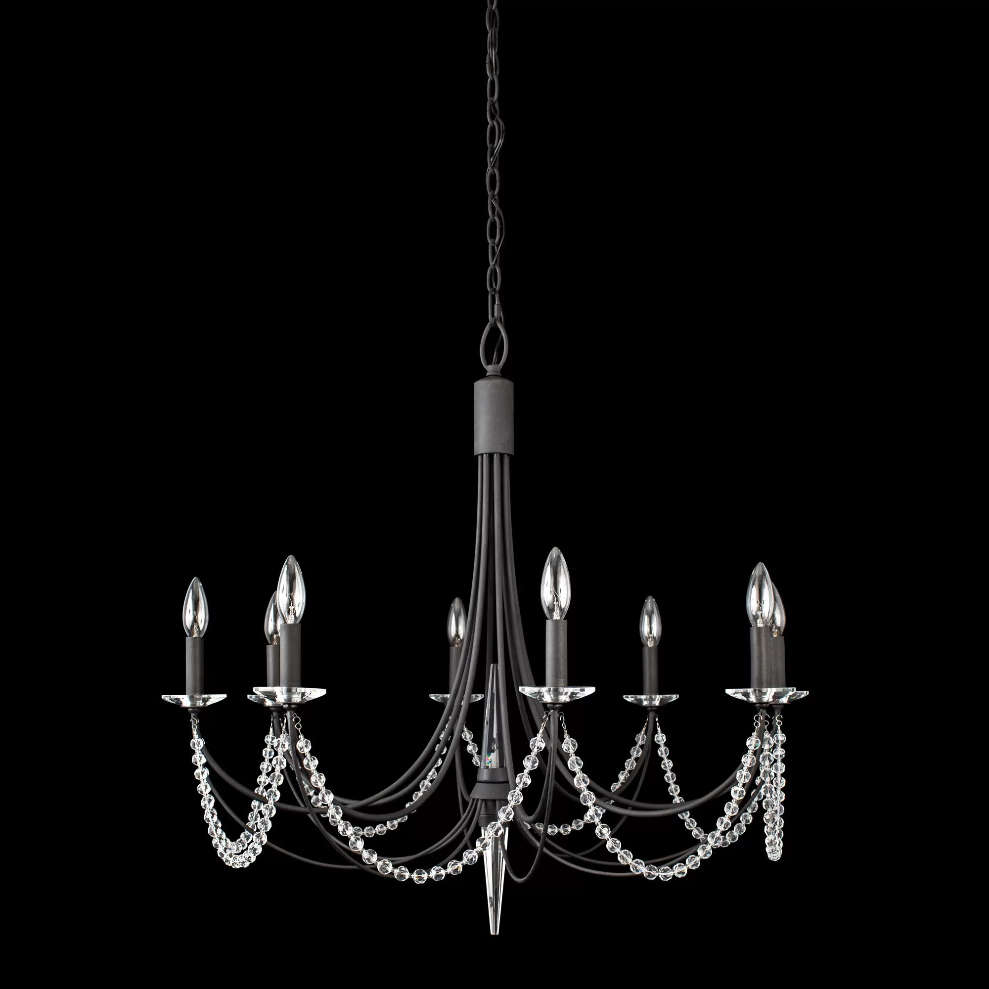 Brentwood 350C08CB 8-Light Chandelier - Carbon Black 7 Brentwood 350C08CB 8-Light Chandelier - Carbon Black - Image 7