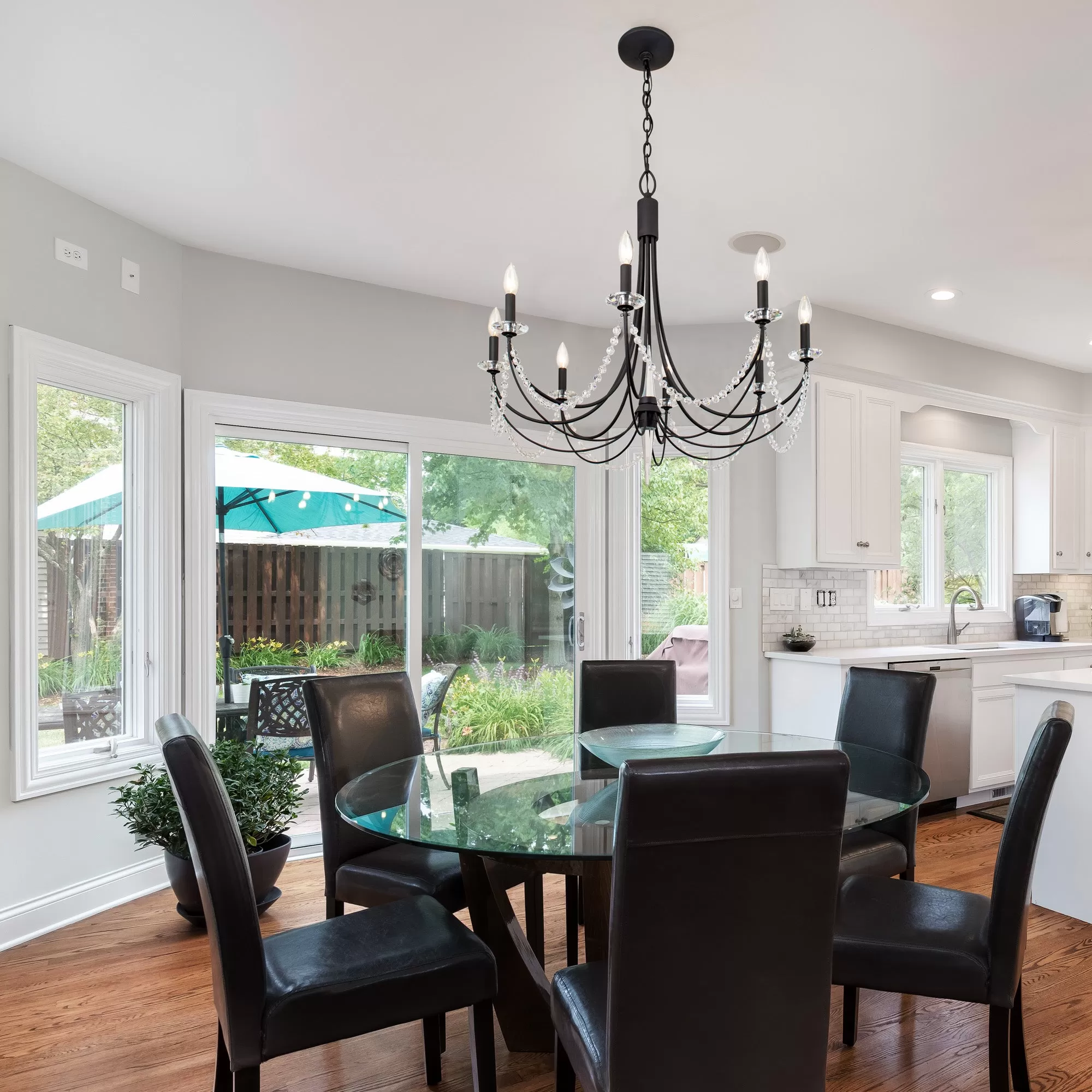 Brentwood 350C08CB 8-Light Chandelier - Carbon Black 6 Brentwood 350C08CB 8-Light Chandelier - Carbon Black - Image 6