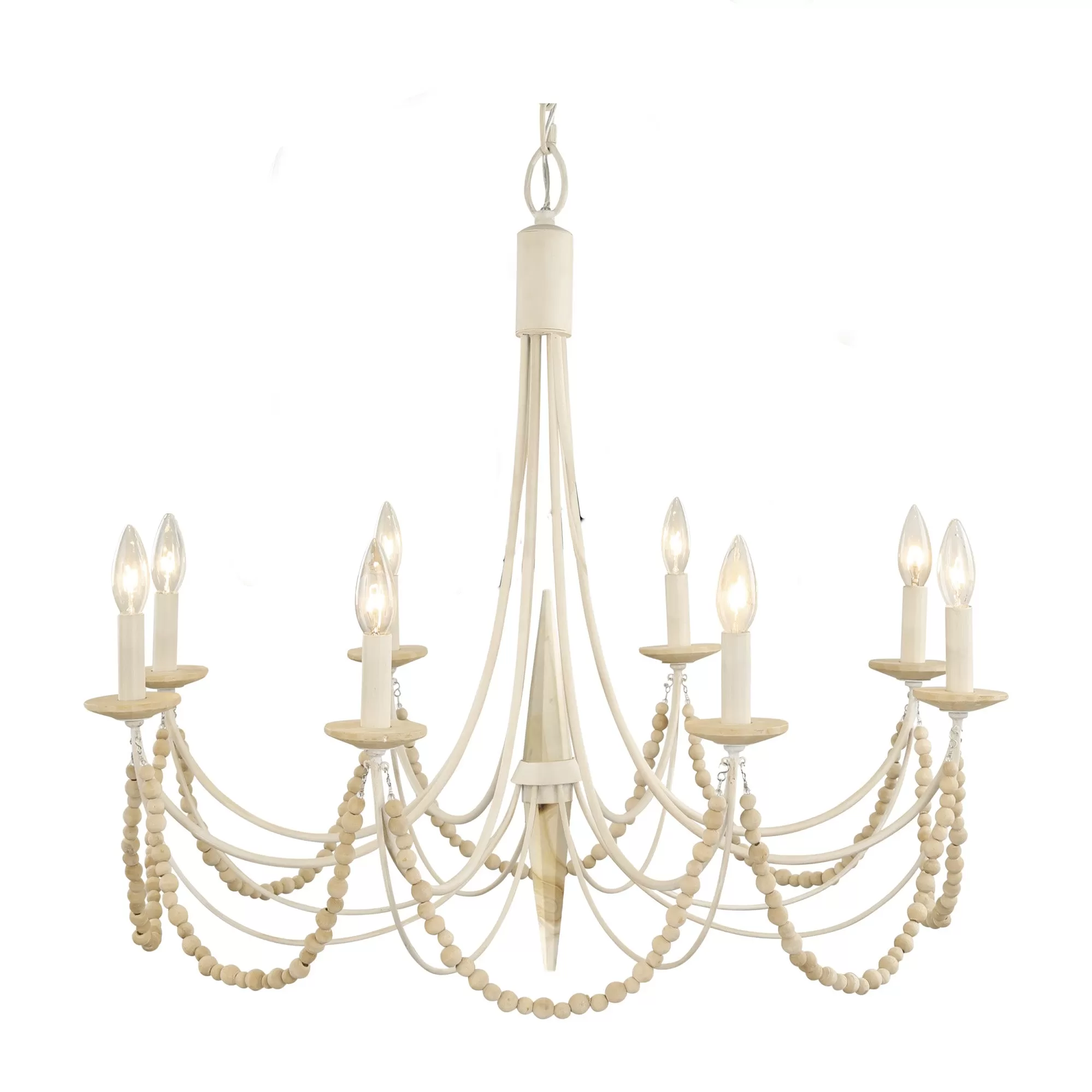 Brentwood 350C08CW 8-Light Chandelier - Country White 1 Brentwood 350C08CW 8-Light Chandelier - Country White