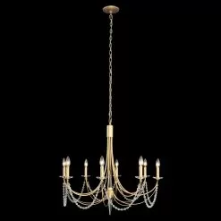 Brentwood 350C08FG 8-Light Chandelier - French Gold -Lighting Decoration Store 350C08FG 1