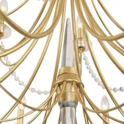 Brentwood 350C08FG 8-Light Chandelier - French Gold -Lighting Decoration Store 350C08FG 5