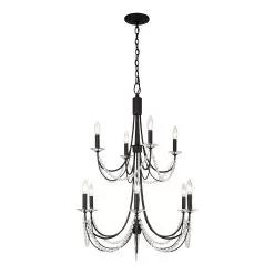 Brentwood 350C10CB 10-Light Chandelier - Carbon Black