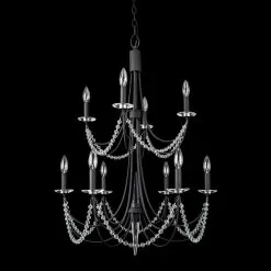 Brentwood 350C10CB 10-Light Chandelier - Carbon Black -Lighting Decoration Store 350C10CB 3