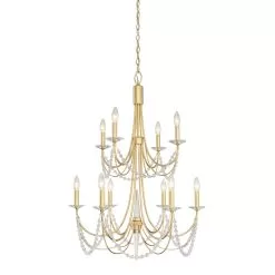 Brentwood 350C10FG 10-Light Chandelier - French Gold