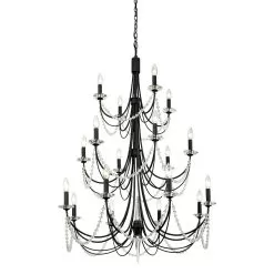 Brentwood 350C18CB 18-Light Chandelier - Carbon Black