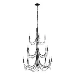 Brentwood 350C18CB 18-Light Chandelier - Carbon Black -Lighting Decoration Store 350C18CB 3