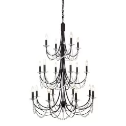 Brentwood 350C18CB 18-Light Chandelier - Carbon Black -Lighting Decoration Store 350C18CB 4