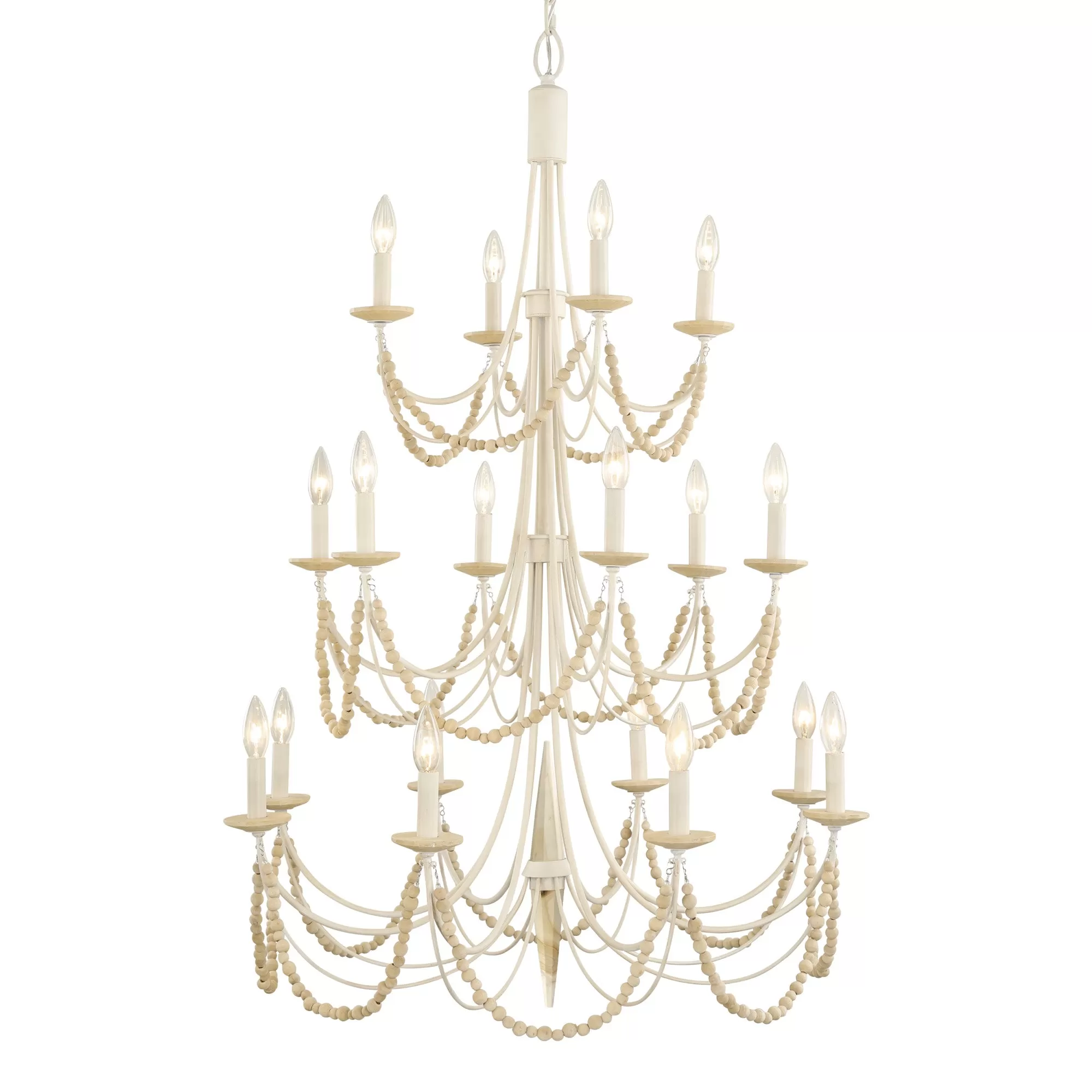 Brentwood 350C18CW 18-Light Chandelier - Country White 10 Brentwood 350C18CW 18-Light Chandelier - Country White - Image 10