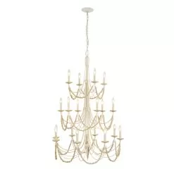 Brentwood 350C18CW 18-Light Chandelier - Country White