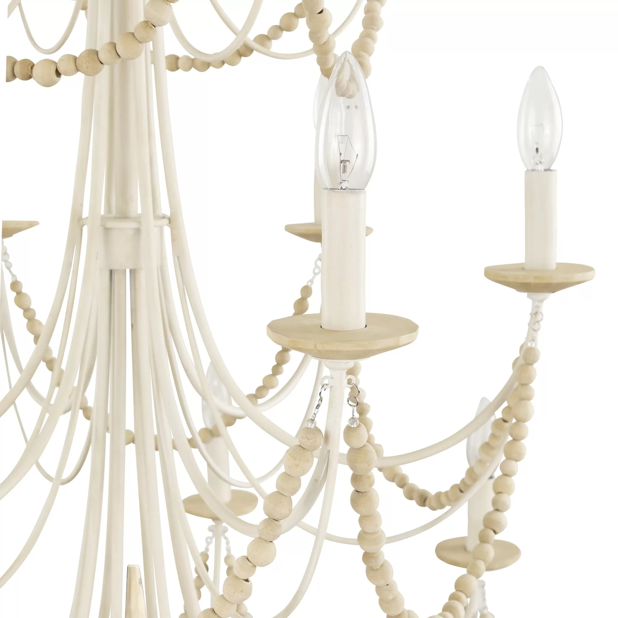 Brentwood 350C18CW 18-Light Chandelier - Country White 2 Brentwood 350C18CW 18-Light Chandelier - Country White - Image 2