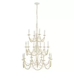 Brentwood 350C18CW 18-Light Chandelier - Country White 16 Brentwood 350C18CW 18-Light Chandelier - Country White -Lighting Decoration Store 350C18CW 6