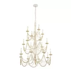 Brentwood 350C18CW 18-Light Chandelier - Country White 17 Brentwood 350C18CW 18-Light Chandelier - Country White -Lighting Decoration Store 350C18CW 7