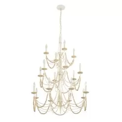 Brentwood 350C18CW 18-Light Chandelier - Country White 18 Brentwood 350C18CW 18-Light Chandelier - Country White -Lighting Decoration Store 350C18CW 8