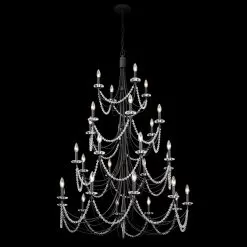 Brentwood 350C28CB 28-Light Chandelier - Carbon Black -Lighting Decoration Store 350C28CB