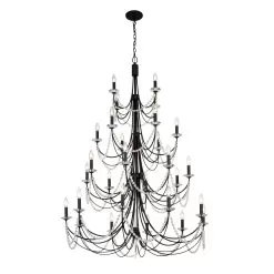 Brentwood 350C28CB 28-Light Chandelier - Carbon Black