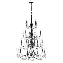 Brentwood 350C28CB 28-Light Chandelier - Carbon Black -Lighting Decoration Store 350C28CB 3