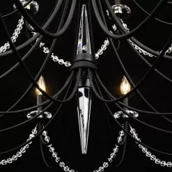 Brentwood 350C28CB 28-Light Chandelier - Carbon Black -Lighting Decoration Store 350C28CB 4