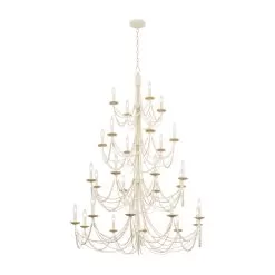 Brentwood 350C28CW 28-Light Chandelier - Country White