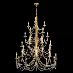 Brentwood 350C28FG 28-Light Chandelier - French Gold -Lighting Decoration Store 350C28FG