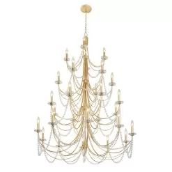 Brentwood 350C28FG 28-Light Chandelier - French Gold -Lighting Decoration Store 350C28FG 3