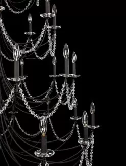 Brentwood 350C40CB 40-Light Chandelier - Carbon -Lighting Decoration Store 350C40CB Detail 1