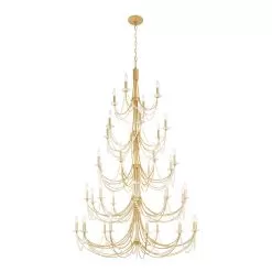 Brentwood 350C40FG 40-Light Chandelier - French Gold