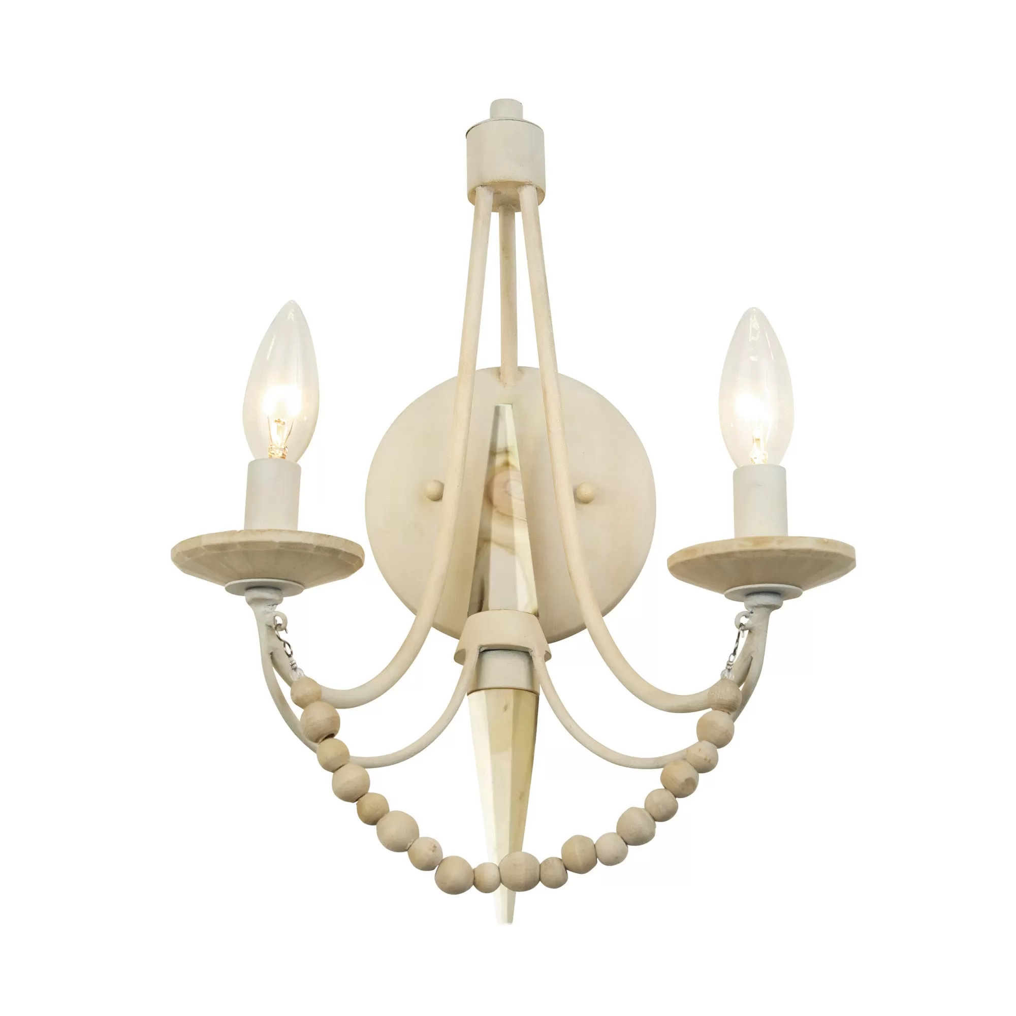Brentwood 350W02CW 2-Light Wall Sconce - Country White 1 Brentwood 350W02CW 2-Light Wall Sconce - Country White