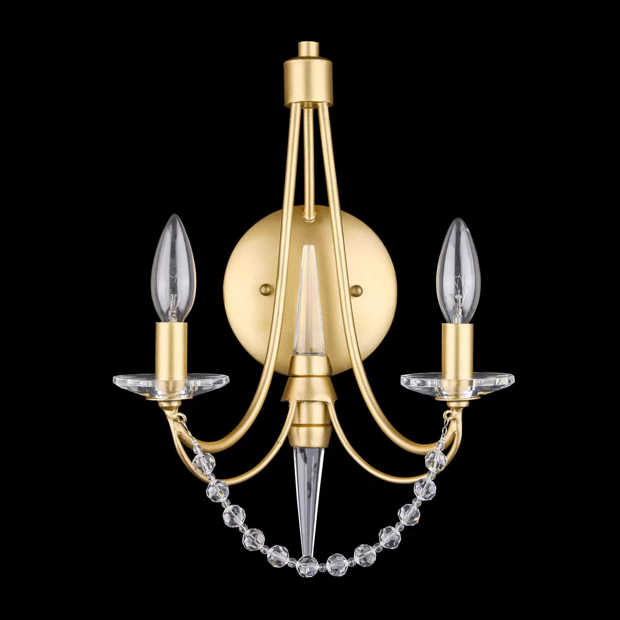Brentwood 350W02FG 2-Light Wall Sconce - French Gold 2 Brentwood 350W02FG 2-Light Wall Sconce - French Gold - Image 2