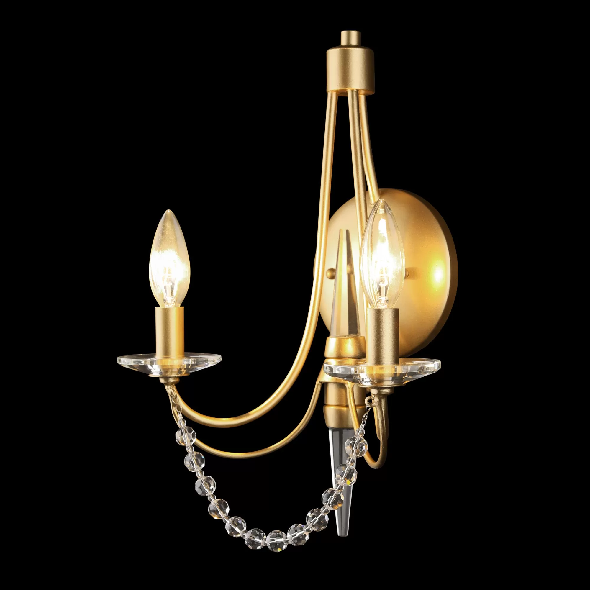Brentwood 350W02FG 2-Light Wall Sconce - French Gold 3 Brentwood 350W02FG 2-Light Wall Sconce - French Gold - Image 3