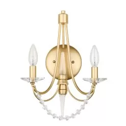 Brentwood 350W02FG 2-Light Wall Sconce - French Gold