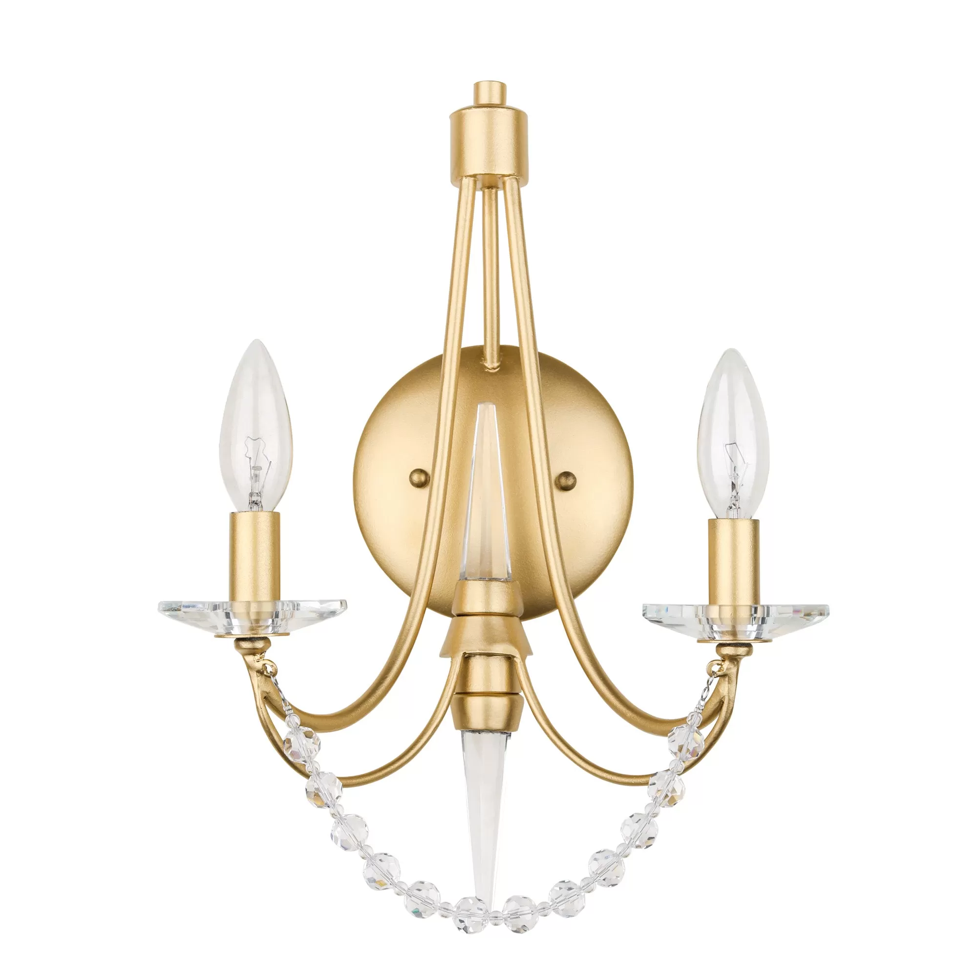 Brentwood 350W02FG 2-Light Wall Sconce - French Gold 1 Brentwood 350W02FG 2-Light Wall Sconce - French Gold
