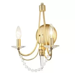 Brentwood 350W02FG 2-Light Wall Sconce - French Gold 8 Brentwood 350W02FG 2-Light Wall Sconce - French Gold -Lighting Decoration Store 350W02FG 4