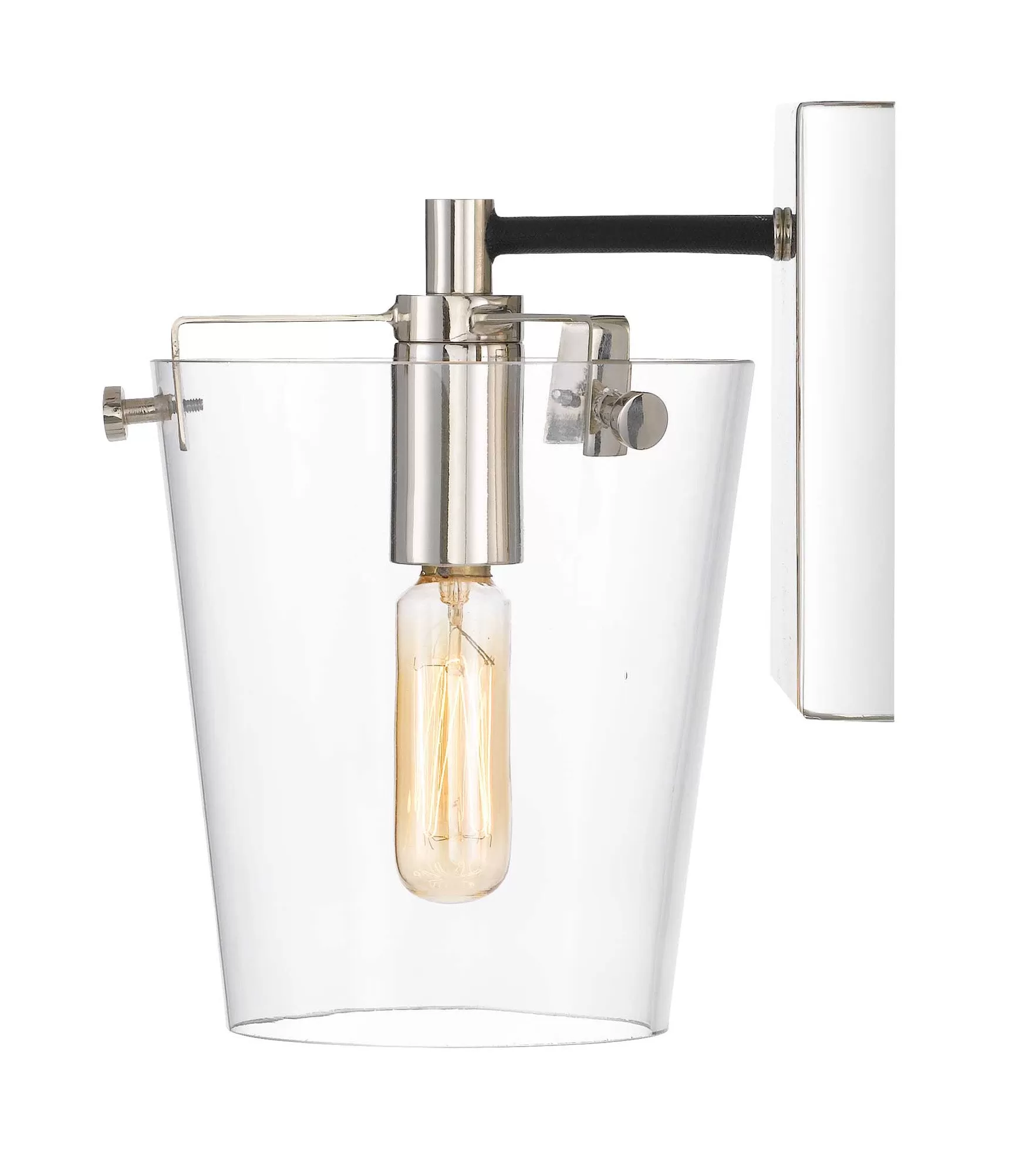 Arlo 351B01BLPN 1-Light Vanity Light - Black/Polished Nickel 2 Arlo 351B01BLPN 1-Light Vanity Light - Black/Polished Nickel - Image 2