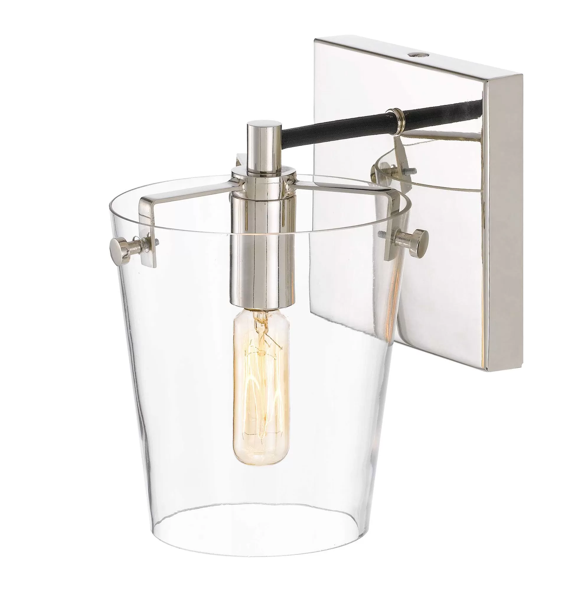 Arlo 351B01BLPN 1-Light Vanity Light - Black/Polished Nickel 4 Arlo 351B01BLPN 1-Light Vanity Light - Black/Polished Nickel - Image 4